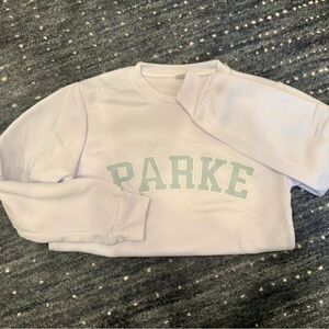 Women’s Faux Parke White Crewneck Sweatshirt